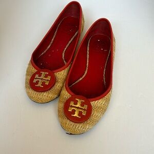 Tory Burch raffia flats